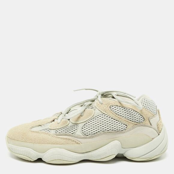 Yeezy x Adidas Grey Mesh and Suede 500 Salt Sneakers Size 42 2/3 - Picture 1 of 4